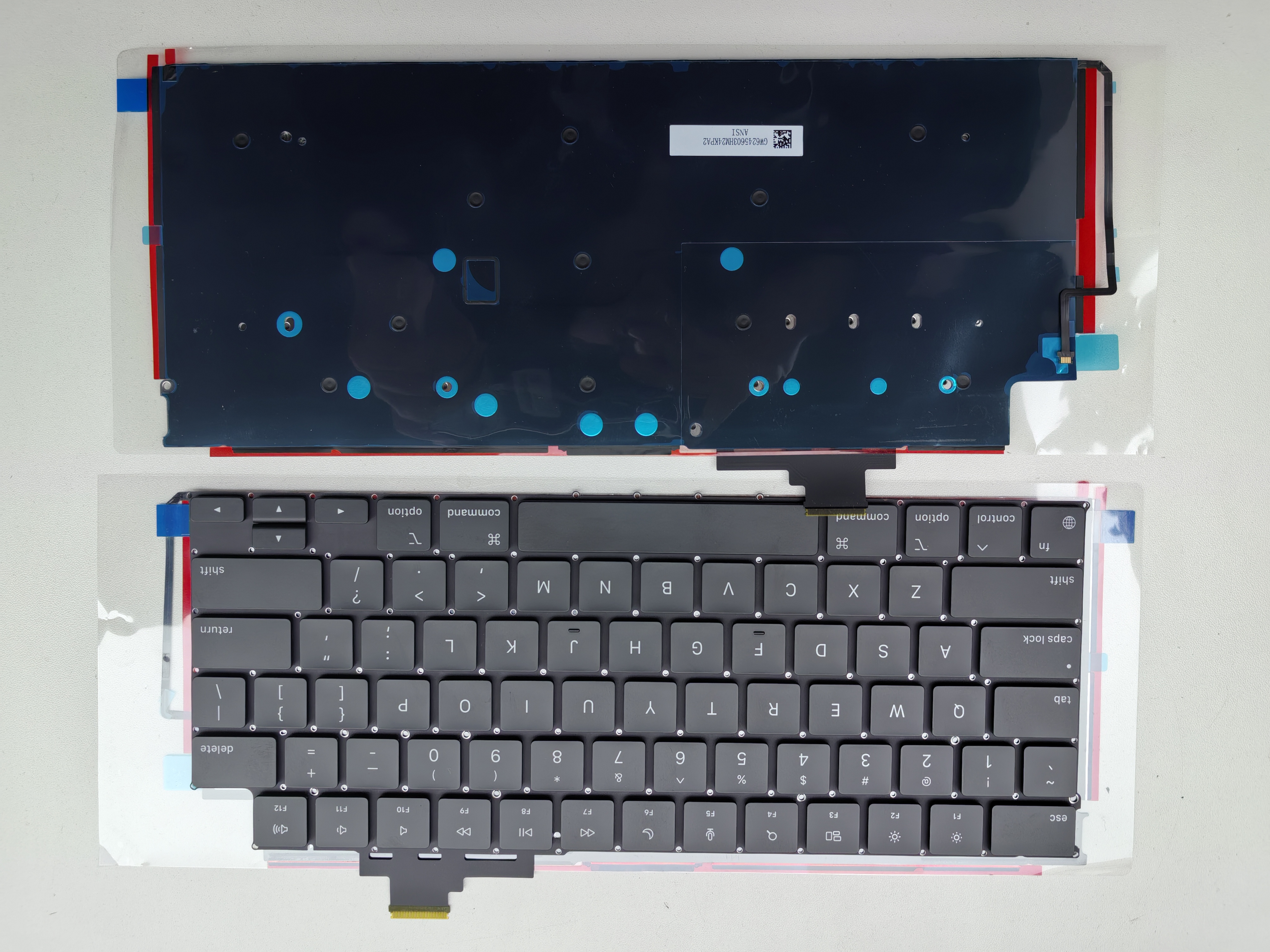 Picture of New Replacement Laptop Keyboard For APPLE A2681 small carriage return BLACK Backlit US Layout